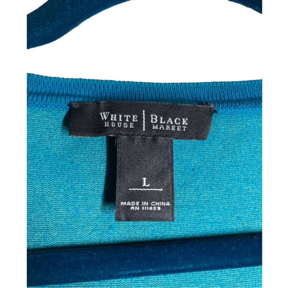 WHBM Teal Button-Up Women's Cardigan - Picture 2 of 4